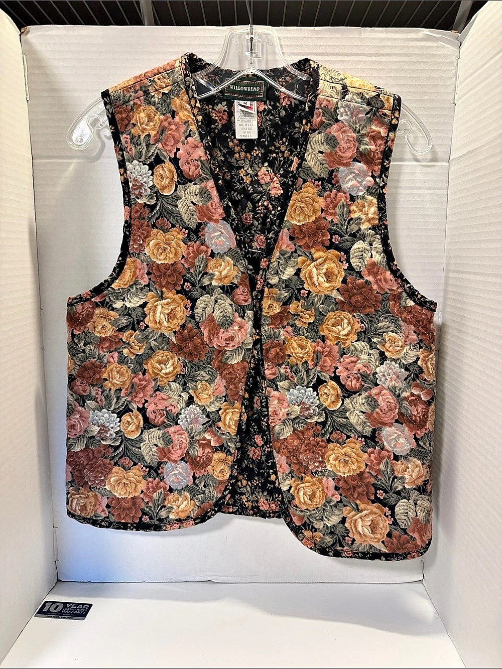 Willowbend Style 6512 Floral Cotton Vest Size Small Like New